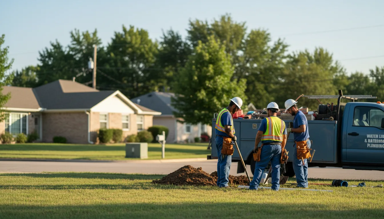 Residential water line and bathroom plumbing service in Ellston, IA